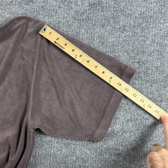 Fear of God Essentials Shirt Mens Large Logo Terry Polo Brown Streetwear Casual - Picture 9 of 10